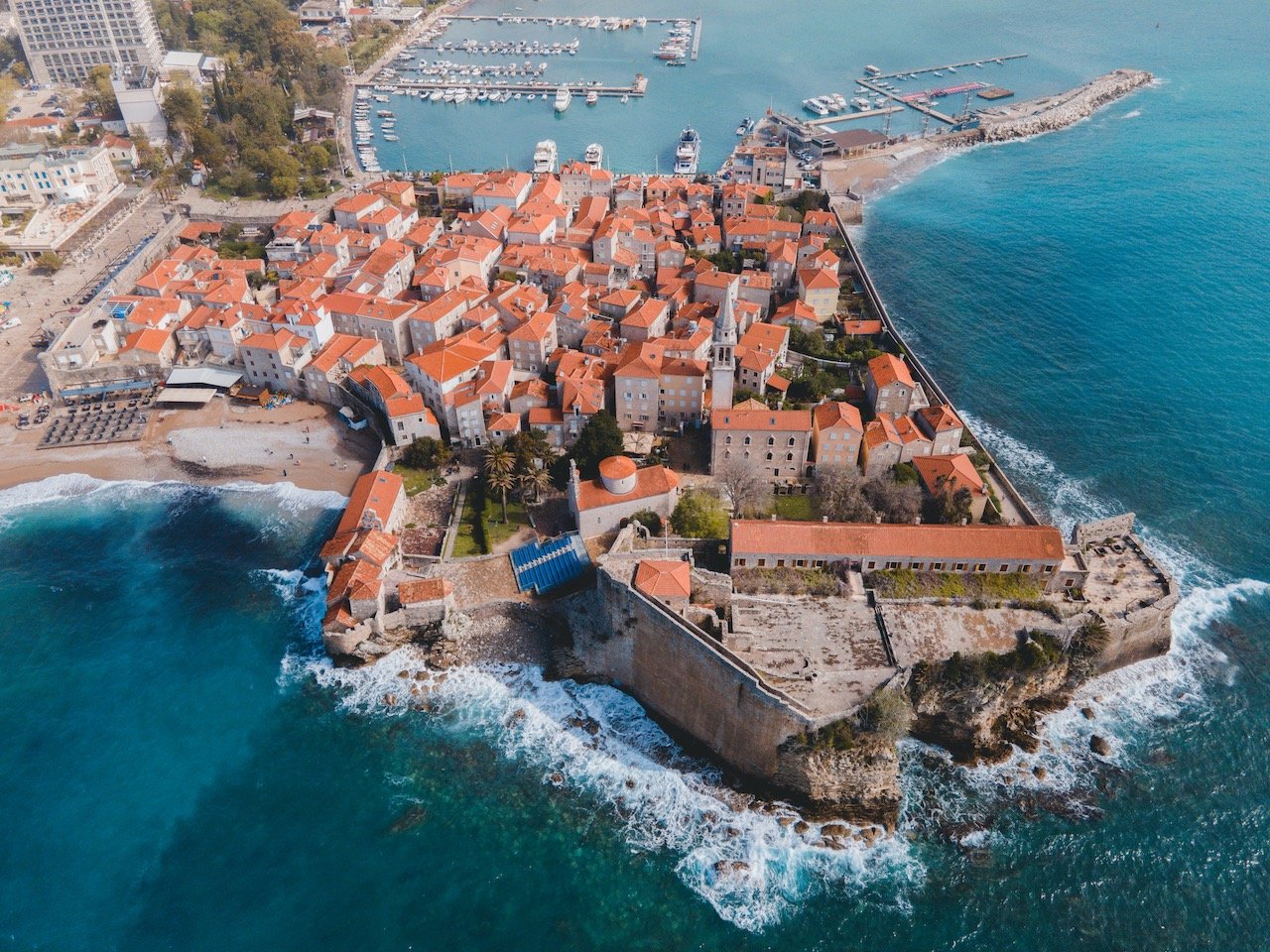 Montenegro, Budva City Center